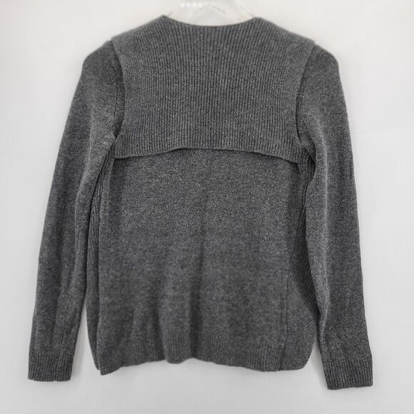Allsaints Womens Sweater Size 4 Charcoal Gray Agari Jumper Lambswool Angora - Picture 4 of 11